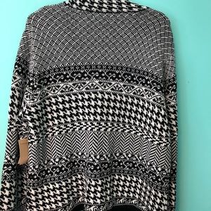 Black and White Sweater Coat